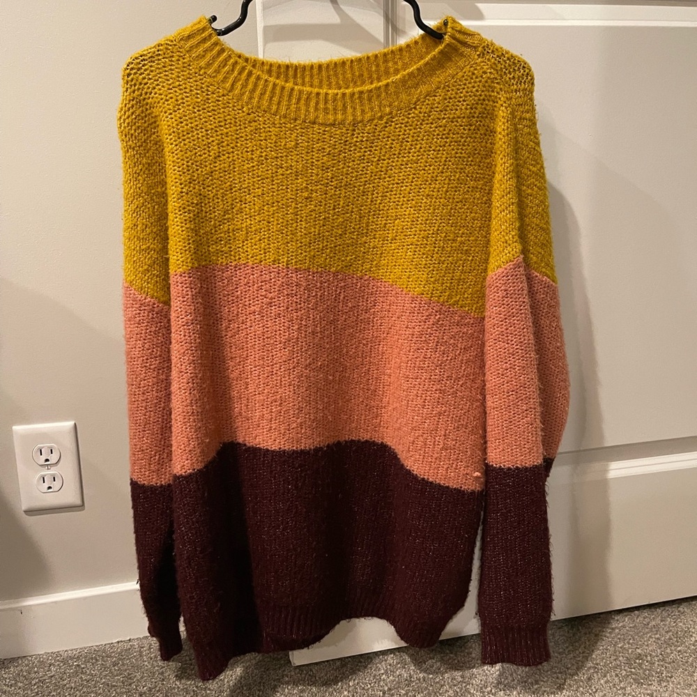 Color block sweater